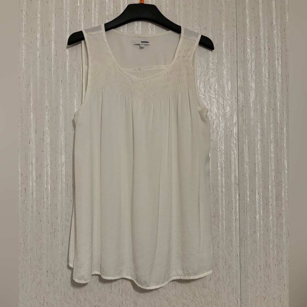 Sonoma White Sleeveless Tank Top